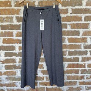 NWT Eileen Fisher Cropped Pants Tencel Ribbed Wide Leg Pull‎ On Women's Size XS